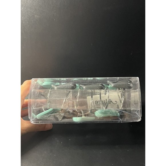 Whale Watch Shower Curtain Hooks Turquoise & Dark Gray Or Black Set of 12 NIB - Picture 7 of 8